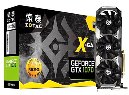 Video card Zotac GeForce GTX1070-8GD5 X-GAMING, NVIDIA for mining.