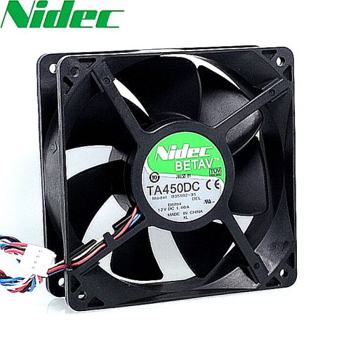 Cooling fan for the Miner Nidec (Japan) TA450DC, B35502-35, 12038, 120 мм, 1.40A. Cooling fan for the Miner Nidec (Japan) TA450DC, B35502-35, 12038, 120 мм, 1.40A.