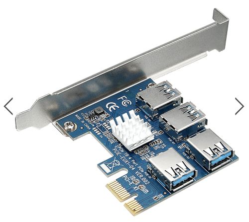 PCI-E express, ver. 002, 4 puertos USB.