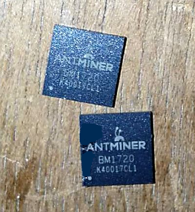 Original BM1720 Bitcoin miner chip (for Antminer A3).