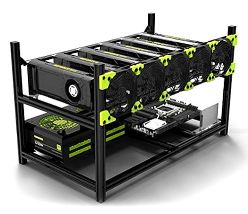 Veddha V3C 6 GPU rack abierto para la granja.