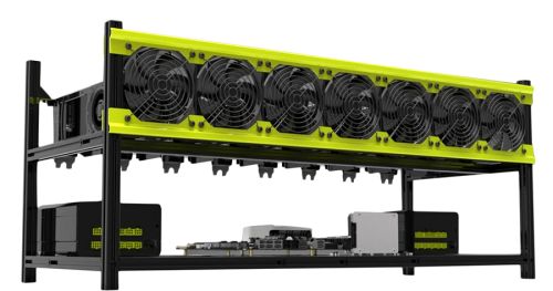 Veddha V3C 8 GPU rack abierto para la granja.