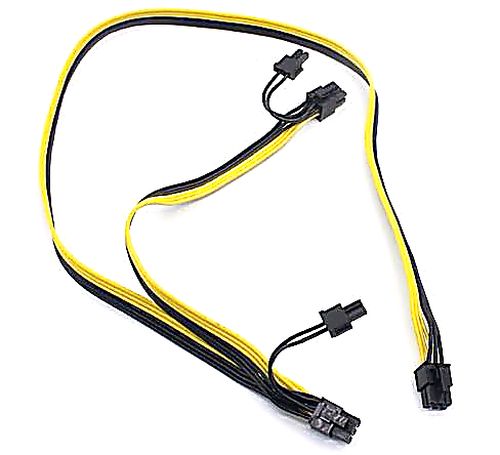 Cable connecting 6Pin Male to Dual 6 + 2Pin Male.