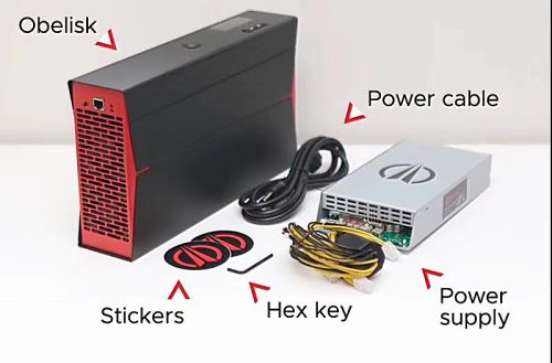 Obelisk SC1, 550 Gh/s, 500W, 28 nm, Blake2B, Blake2B-Sia (SC).