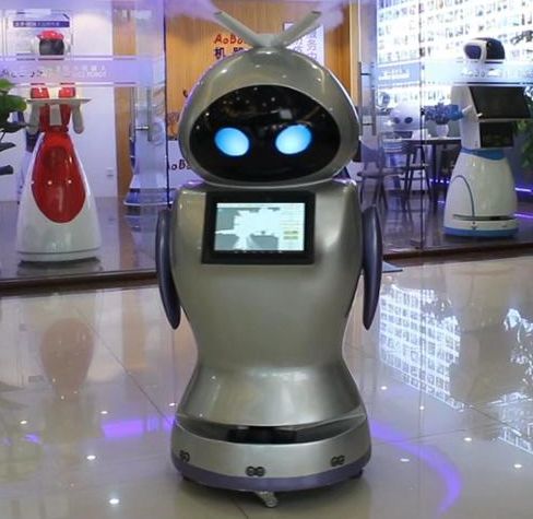 Intelligent disinfection service robot Kaka.