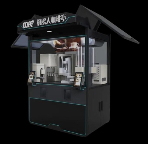 Robot coffee kiosk.