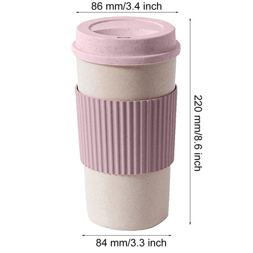 Bamboo fiber reusable coffee cup, 400ml.