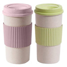 Bamboo fiber reusable coffee cup, 400ml.