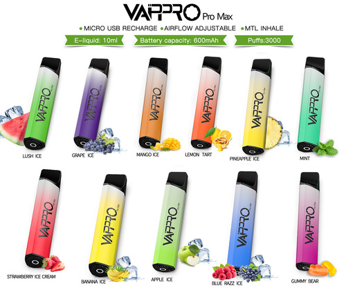China Sells Com Wholesale Supply Of Goods From China Vappro Pro Max 3000 Puff 600mah 10 Ml 5 Free Shiping