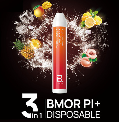 BMOR PI Plus, 3500 Puff, 1500 mAh, 6,5 ml tank, 2%/ 5% salt (3 flavor in 1).