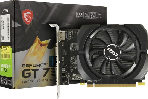 Video card MSI GeForce GT 730, 4GB, (DDR3, 64-bit).