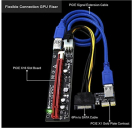 Riser VER006C GPU PCI-E, 6-pin, extension cable PCIEx1 to PCIEx16.